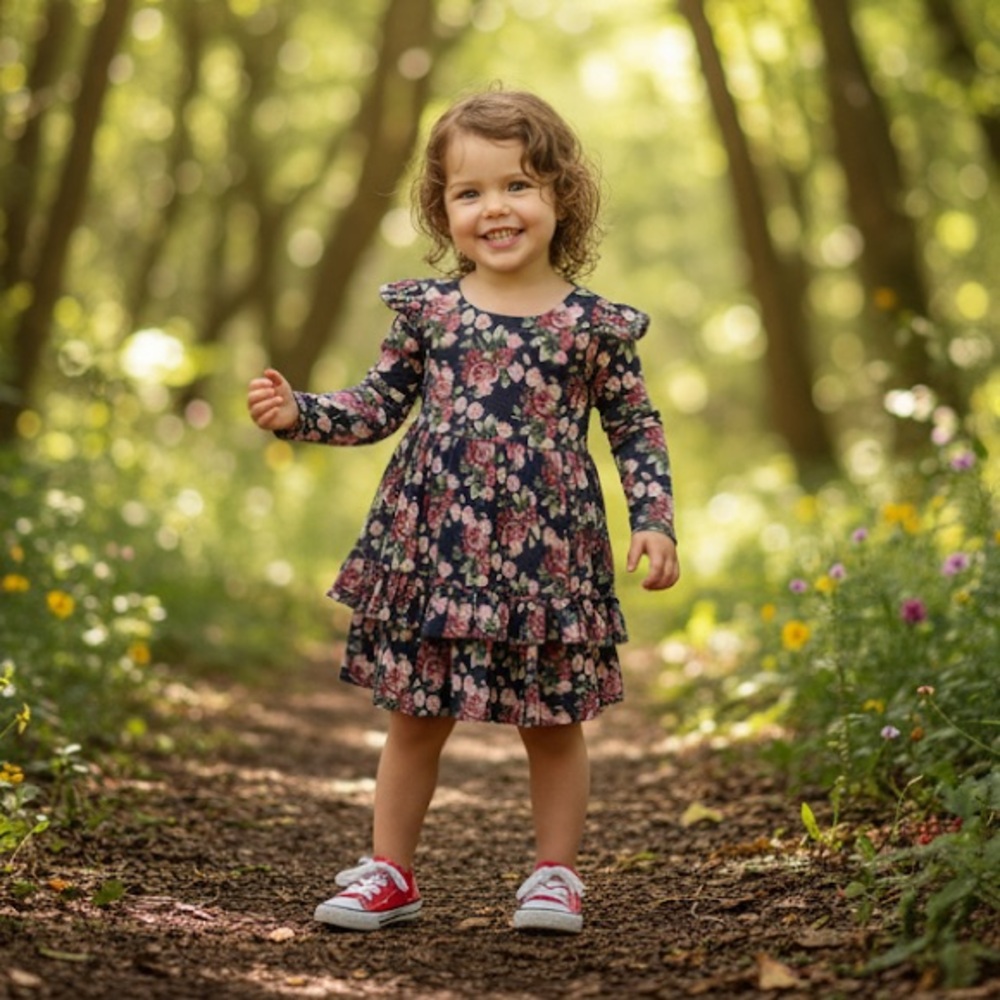 Janie and Jack Navy Floral Dress